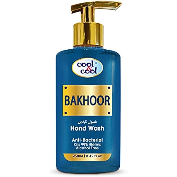 Cool & Cool ARABIC SERIES BAKHOOR HAND WASH -250ML - ANTIBACTERIAL, ALCOHOL-FREE, MOISTURIZING WITH VITAMIN E, 99% GERM-KILLING FORMULA - Image 1